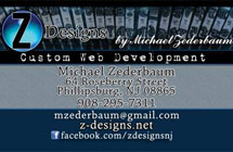 Michael Zederbaum Business Card Designs